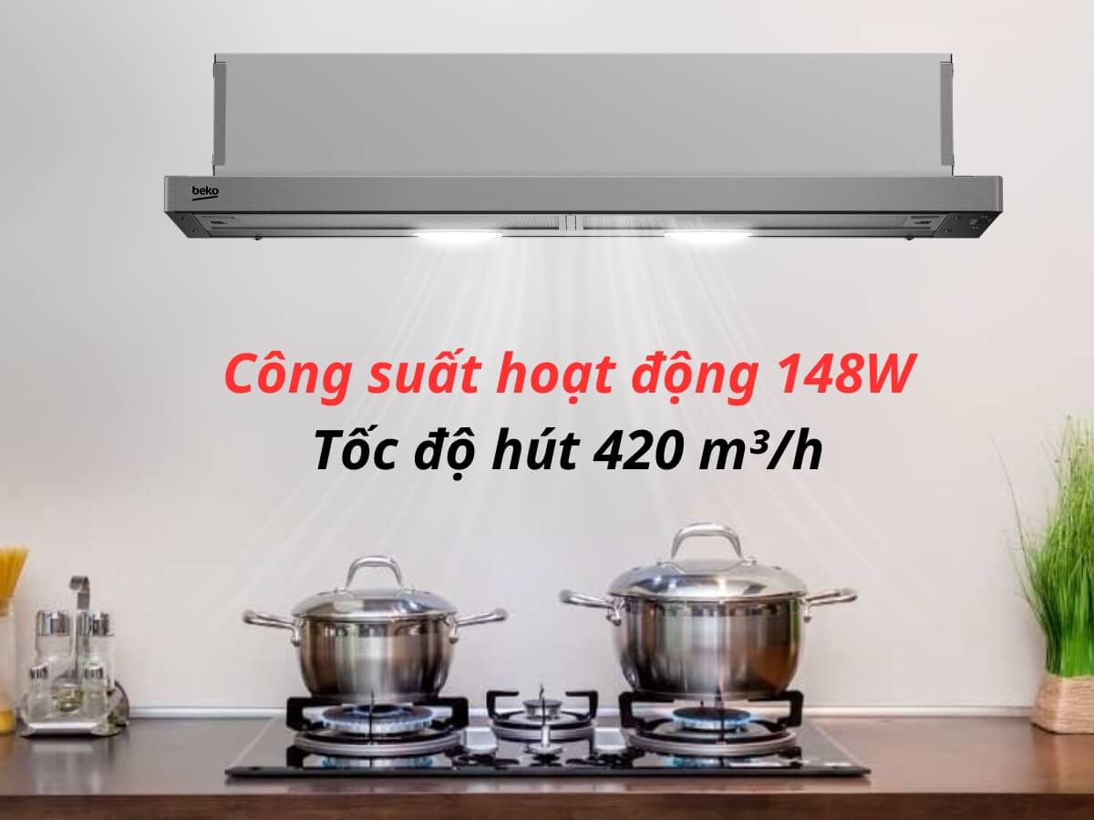 Công suất hút 420 m³/h