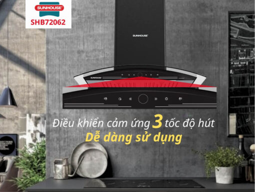 máy hút mùi sunhouse shb72062 (3) Điều khiển cảm ứng và cảm biến vẫy tay hiện đại
