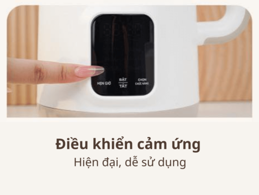 máy làm sữa hạt bear sb-sh12h (4) Điều khiển cảm ứng hiện đại, dễ sử dụng