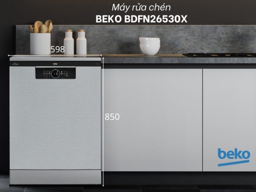 Máy rửa chén Beko BDFN26530X thiết kế độc lập sang trọng