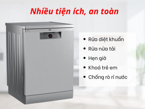 máy rửa chén beko bdfn26560xc (2) Nhiều tiện ích và an toàn khác