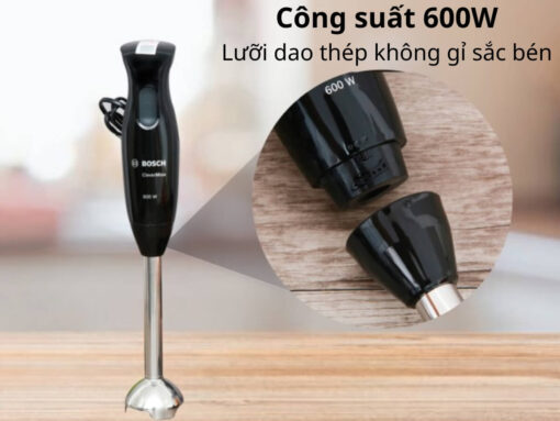 Công suất 600W, lưỡi dao thép không gỉ sắc bén