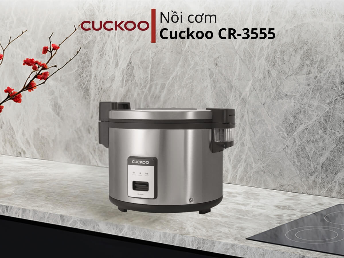 Nồi cơm điện Cuckoo CR-3555 dung tích 6.3 lít, thiết kế đẹp mắt