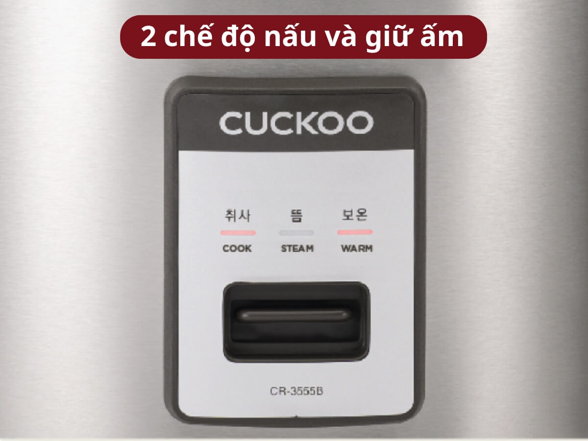 2 chế độ nấu và giữ ấm