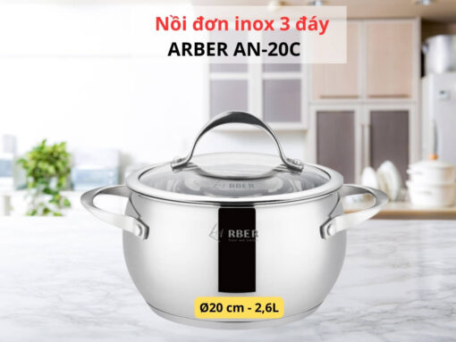Tổng quan về Nồi inox 3 đáy Arber AN-20C