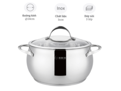 Nồi inox 3 đáy Arber AN-24C