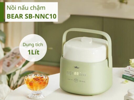 Nồi nấu chậm Bear SB-NNC10 dung tích 1 lít, thiết kế đẹp mắt