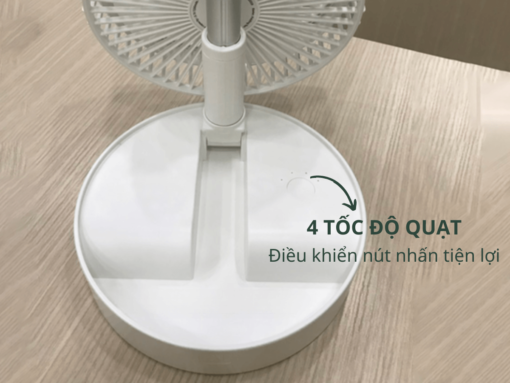 4 tốc độ quạt, điều khiển nút nhấn tiện lợi