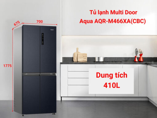 Tủ lạnh Aqua AQR-M466XA(CBC) thiết kế sang trọng