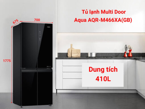 Tủ lạnh Aqua AQR-M466XA(GB) thiết kế sang trọng