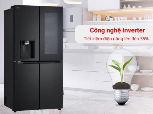 tủ lạnh lg lfi50blmai inverter 508l (2) Công nghệ Inverter tiết kiệm điện
