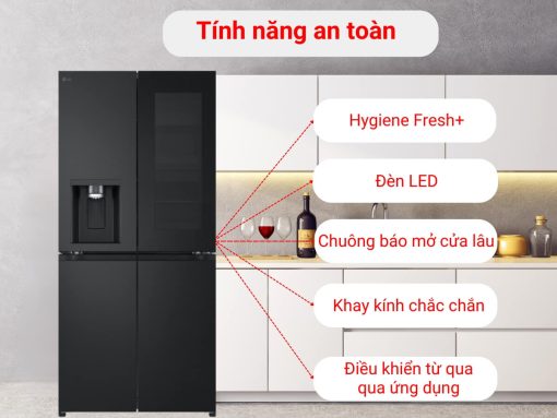 tủ lạnh lg lfi50blmai inverter 508l (5) Tính năng tiện ích và an toàn