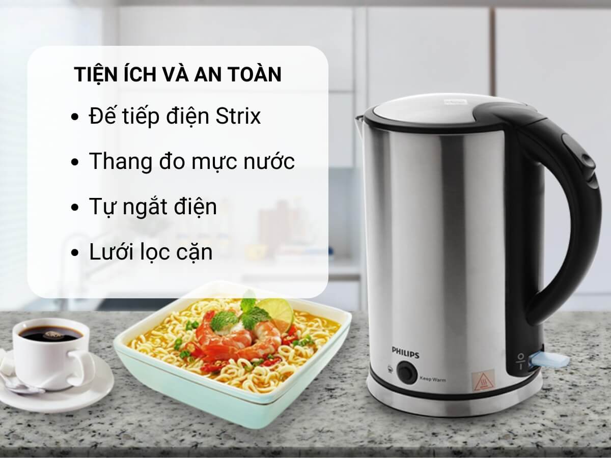 Ấm siêu tốc Philips HD9316 1,7L giá tốt tại Đà Nẵng