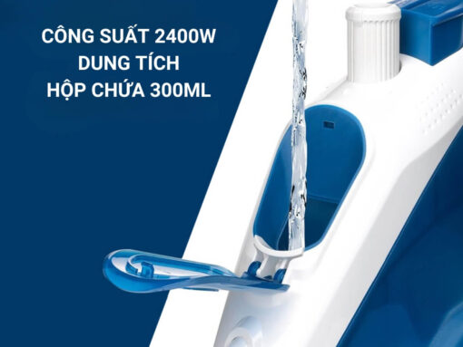 Công suất 2400W, dung tích hộp chứa nước 300ml