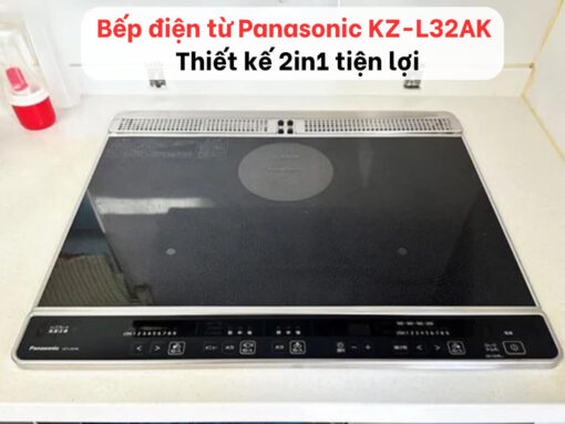 bếp điện từ panasonic kz-l32ak Bếp điện từ Panasonic KZ-L32AK thiết kế tủ bếp liền lò tiện dụng