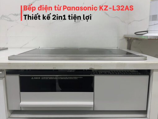 bếp điện từ panasonic kz-l32as Bếp điện từ Panasonic KZ-L32AS thiết kế tủ bếp liền lò tiện dụng