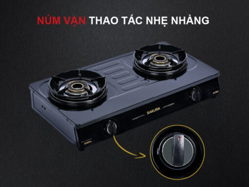 bếp gas sakura sa-796le (7) Núm vặn thẩm mỹ, dễ sử dụng