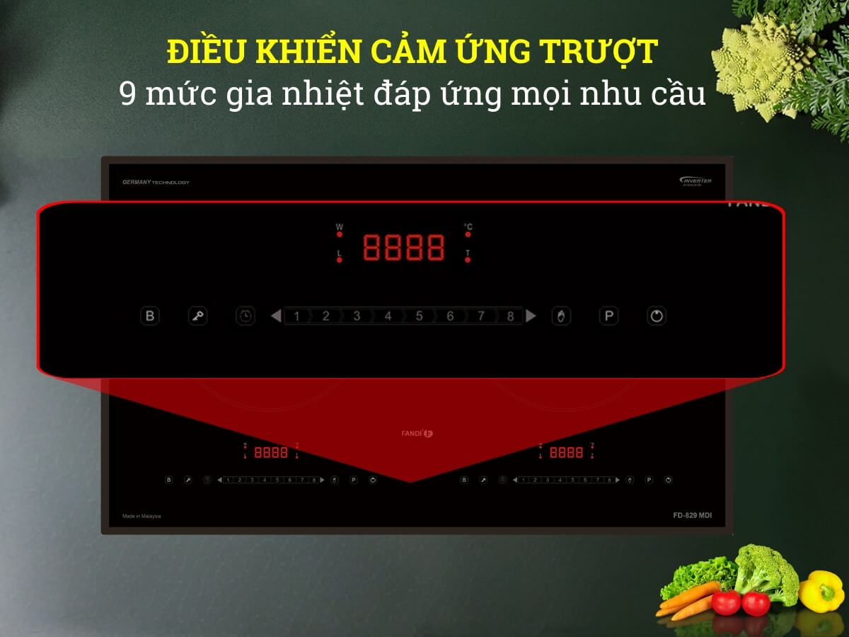 Điều khiển cảm ứng trượt hiện đại, dễ sử dụng