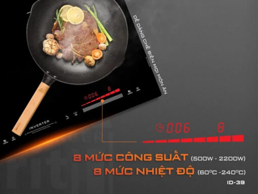 8 mức gia nhiệt đáp ứng nhu cầu nấu nướng đa dạng