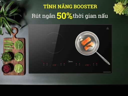 Công suất 3500W, có chức năng Booster nấu nhanh
