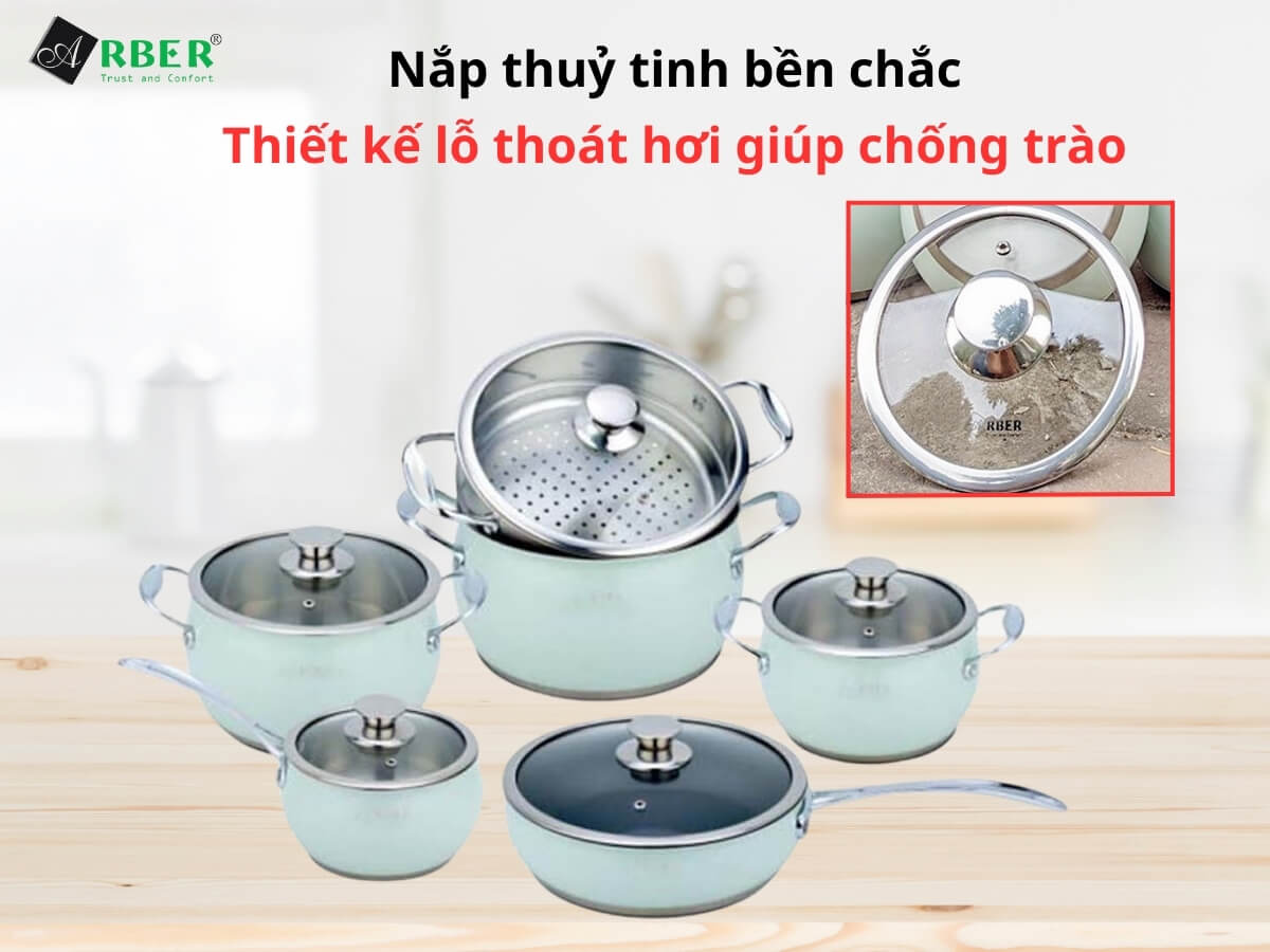 Nắp thuỷ tinh bền chắc, chịu nhiệt và chịu lực tốt