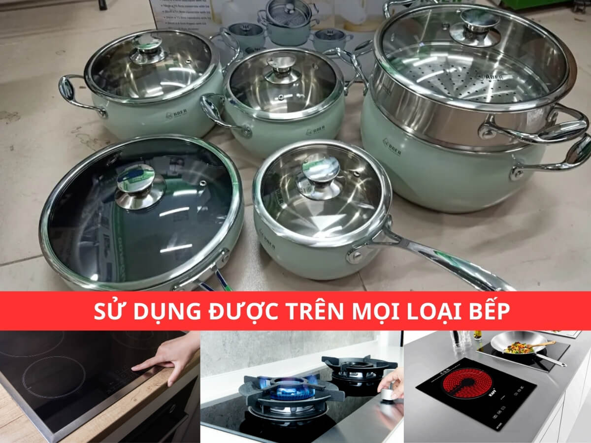 Sử dụng được trên mọi loại bếp