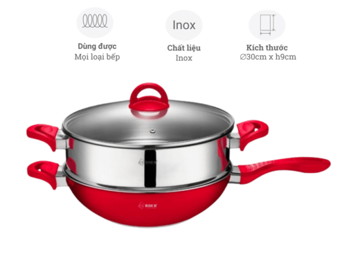 chảo sâu lòng kèm xửng hấp arber ch30md (1)