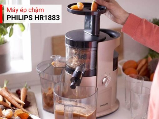 Máy ép chậm Philips HR1883 thiết kế hiện đại, thanh lịch