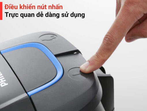 máy hút bụi philips fc9350 (5) Điều khiển nút nhấn dễ dàng điều chỉnh lực hút
