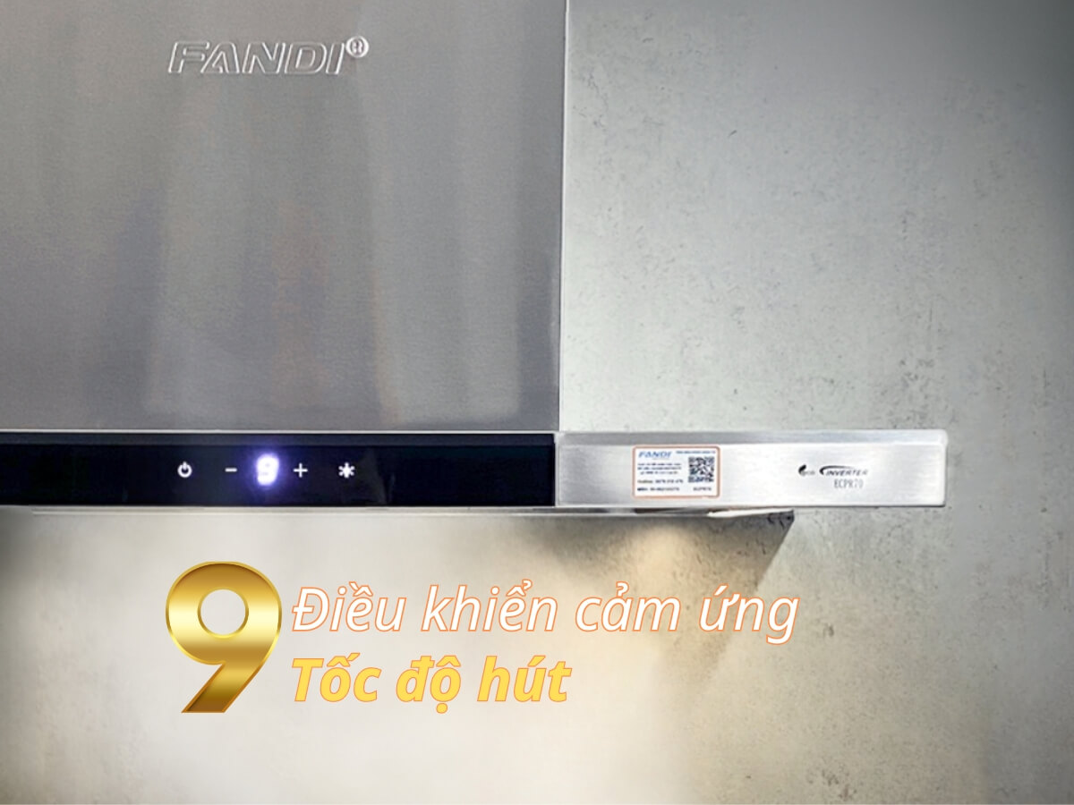 Điều khiển cảm ứng 9 tốc độ hút