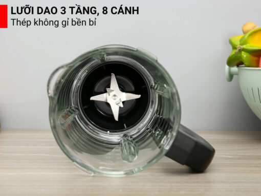 Lưỡi dao 3 tầng 8 cánh thép không gỉ bền bỉ