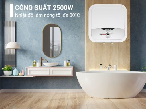 Công suất 2500W, nhiệt độ làm nóng tối đa 80°C