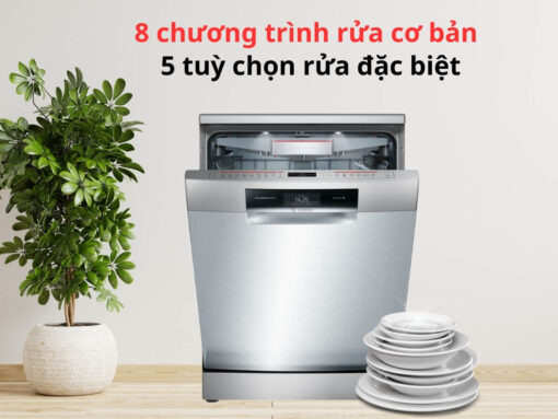 8 chương trình rửa cơ bản và 5 tuỳ chọn rửa đặc biệt