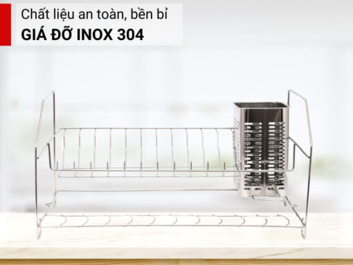 Giá đỡ chất liệu inox 304 an toàn, bền bỉ