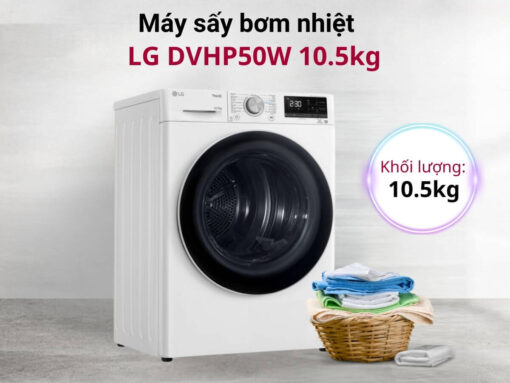máy sấy lg dvhp50w 10.5kg
