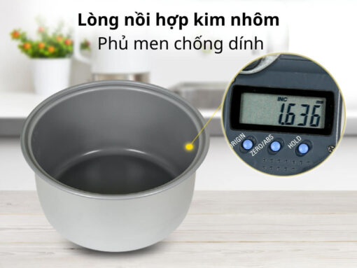 nồi cơm điện cuckoo cr-3521 (5) Lòng nồi hợp kim nhôm tráng men chống dính