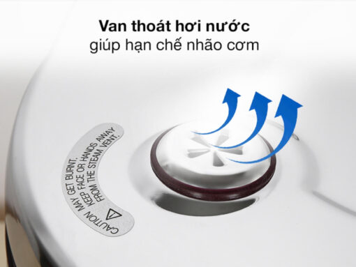 nồi cơm điện cuckoo cr-3521 (6) Van thoát hơi và khay hứng nước thừa tiện lợi