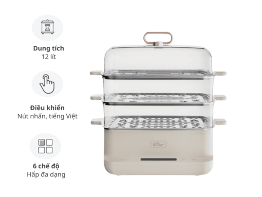 Nồi hấp điện đa năng Bear SB-NH12L