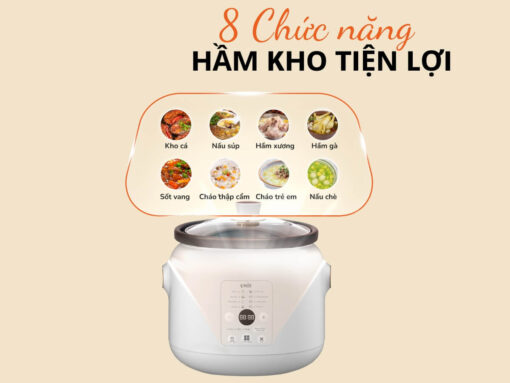 8 chức năng kho hầm tiện lợi, điều chỉnh 3 mức nhiệt