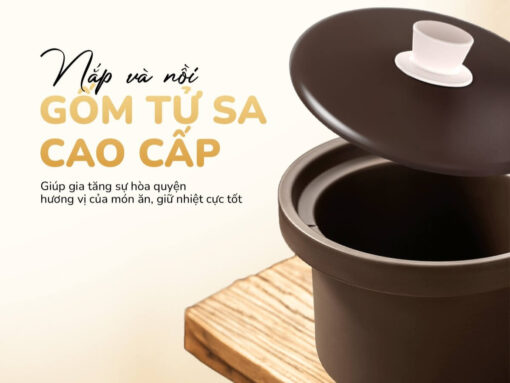 Lòng nồi và vung bằng gốm tử sa cao cấp