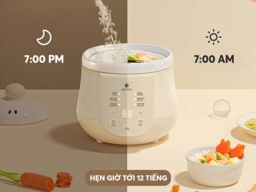 nồi nấu chậm elmich sce-8524ol (4) Tính năng hẹn giờ nấu đến 12 tiếng