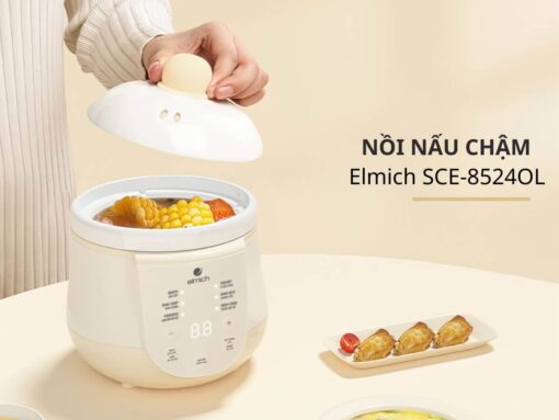 nồi nấu chậm elmich sce-8524ol Nồi nấu chậm Elmich SCE-8524OL dung tích 1 lít, thiết kế đẹp mắt