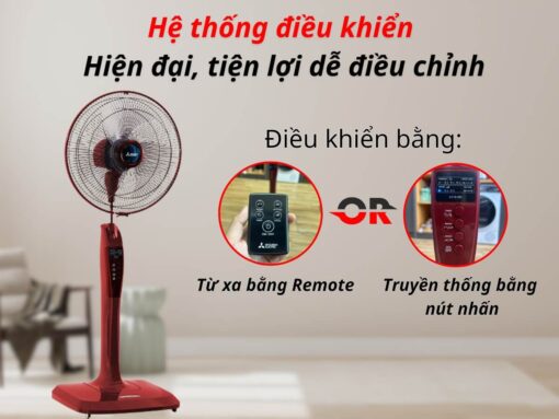 quạt đứng mitsubishi lv16-rb cy-rd (1) Hệ thống điều khiển hiện đại, tiện lợi