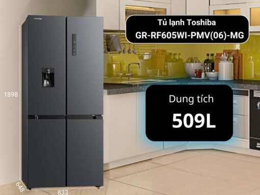 Tủ lạnh Toshiba GR-RF605WI-PMV(06)-MG thiết kế 4 cánh sang trọng