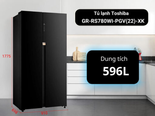 Tủ lạnh Toshiba GR-RS780WI-PGV(22)-XK thiết kế Side By Side sang trọng