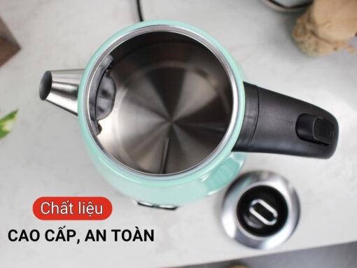 ấm đun nước siêu tốc kalpen kk91 (xanh) (5) Chất liệu cao cấp, an toàn