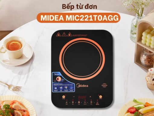 Bếp từ Midea MI-T2121DB thiết kế nhỏ gọn, hiện đại