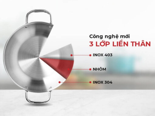 chảo xào elmich trimax el-3797 28cm (3) Công nghệ đáy liền thân
