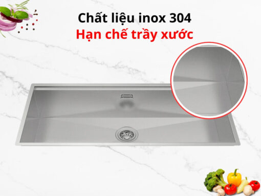 chậu inox hafele ws r0 hs24-ssn1s-7644 (3) Chất liệu inox 304 cao cấp
