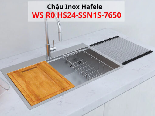 Kích thước chậu inox Hafele WS R0 HS24-SSN1S-8650 và kích thước lắp đặt